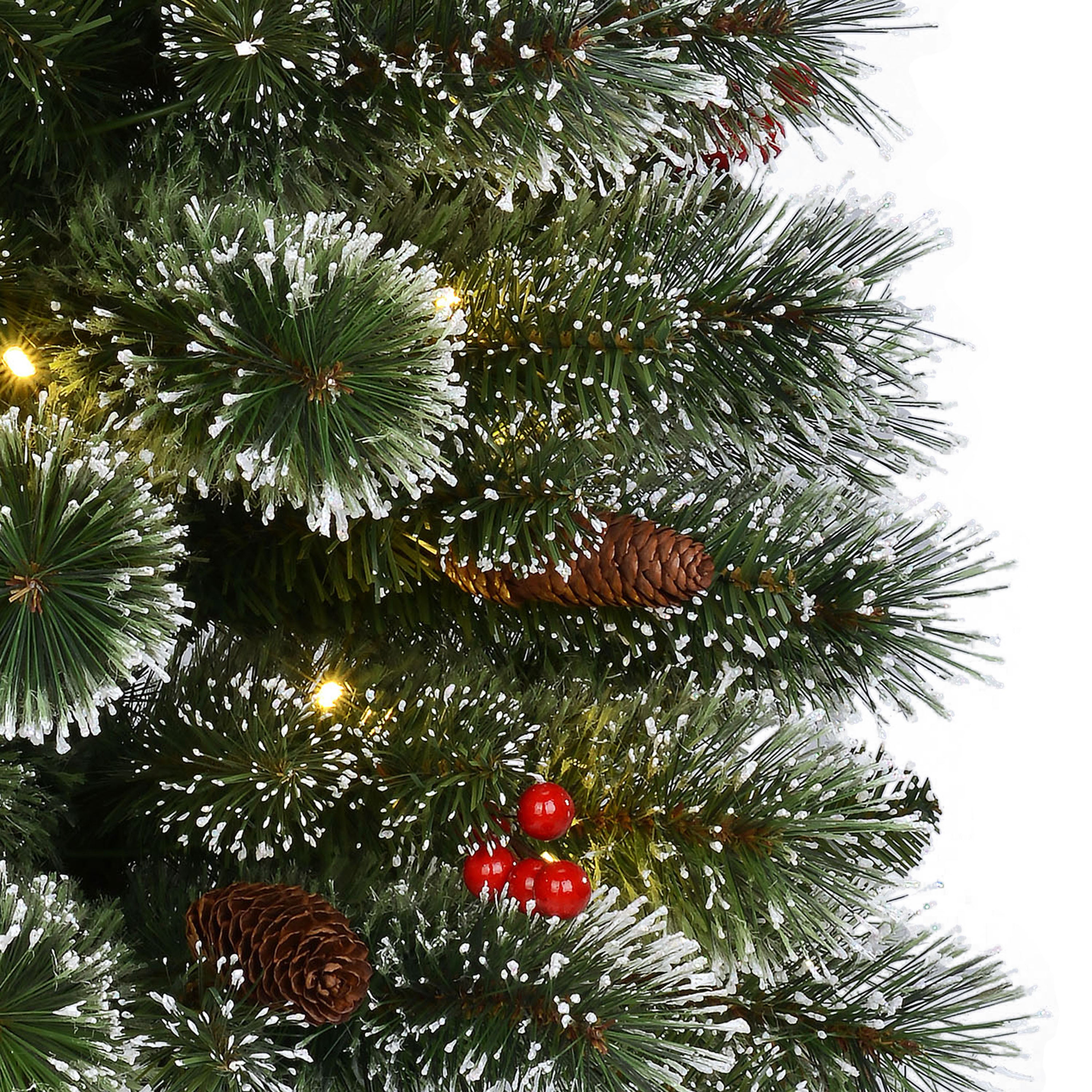4.5' Pre-Lit Potted Pine Christmas Tree